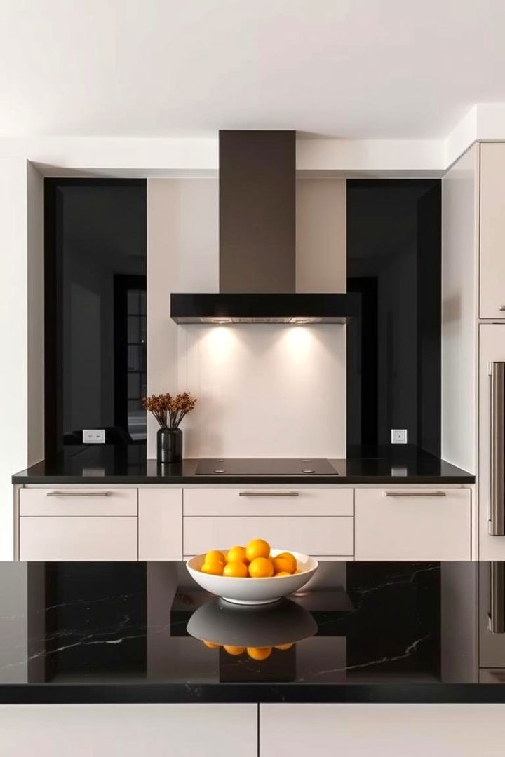 Functional and Aesthetic Storage Solutions - 22 kitchen with dark countertops and light cabinets