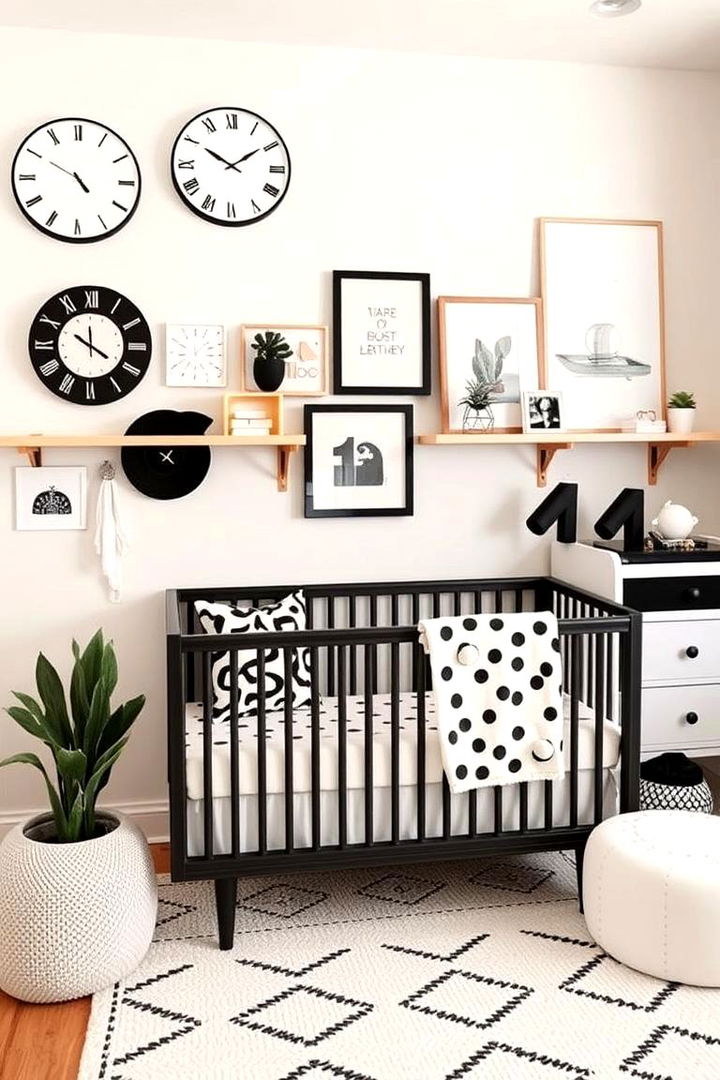 Functional and Stylish Decor Pieces - 22 Black and White Nursery Ideas