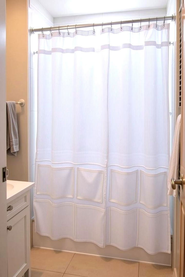 Functional with Hidden Pockets - 22 Shower Curtain Ideas