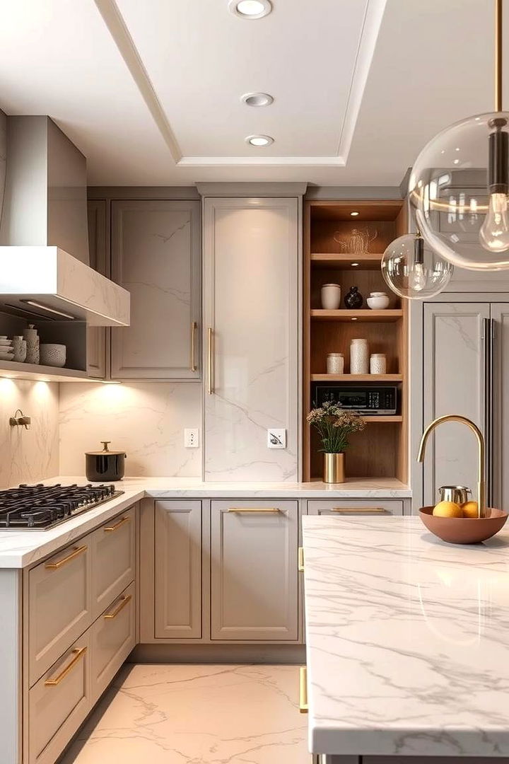 Functional yet Luxe Marble Surfaces - 22 Marble Kitchen Floor Ideas