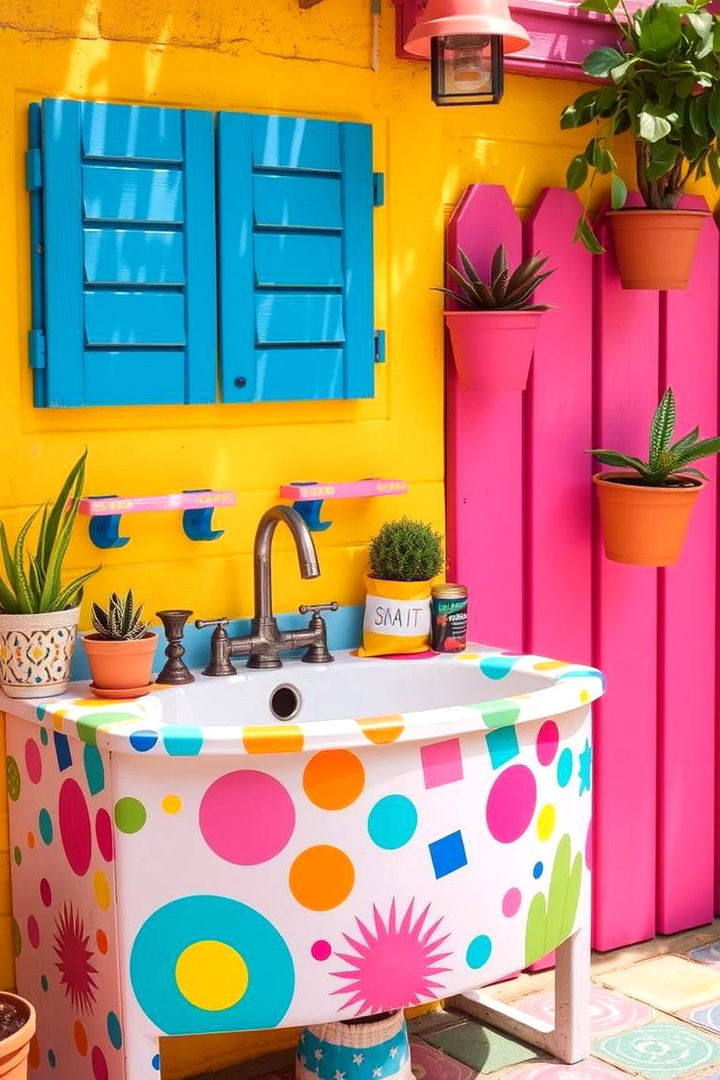 Funky Colorful Designs - 22 outdoor sink ideas