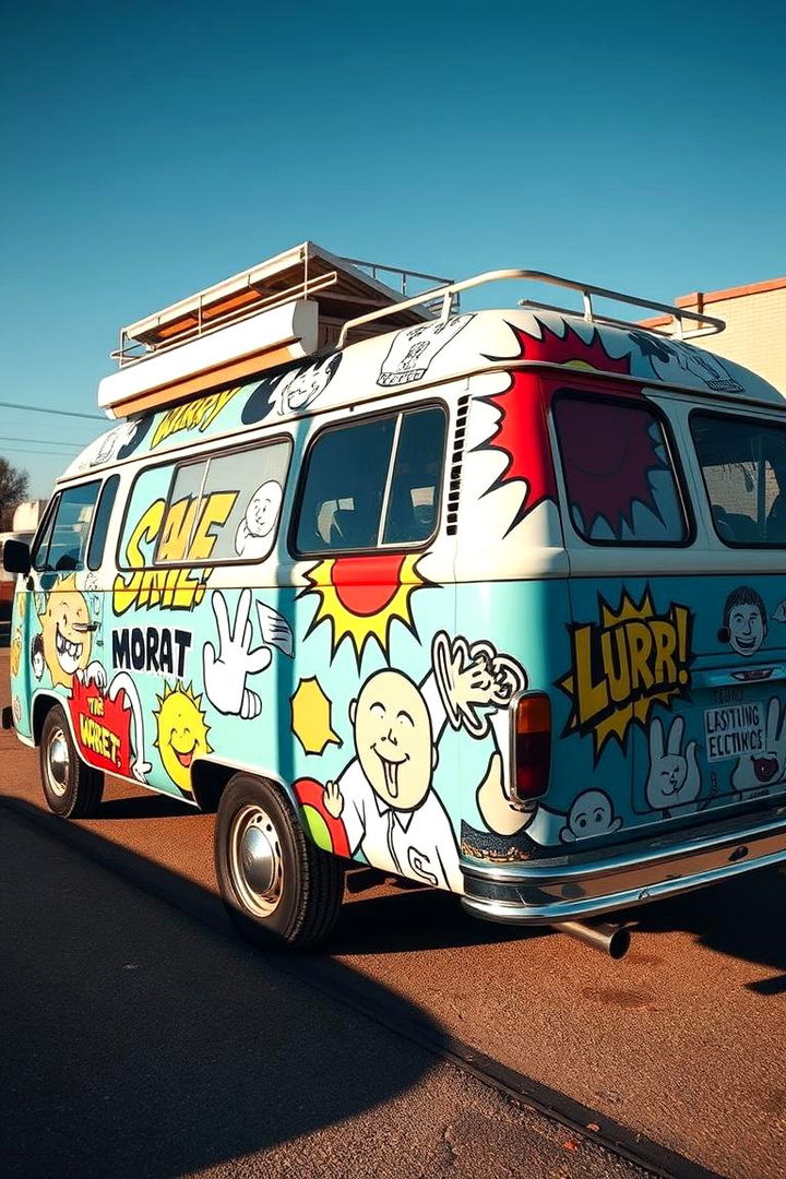 Funky Comic Inspirations - 22 70s Van Art Ideas