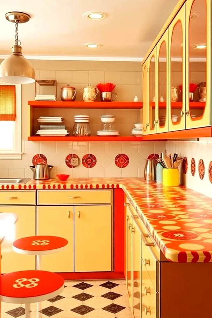 Funky Formica Countertops - 22 70s Kitchen Ideas