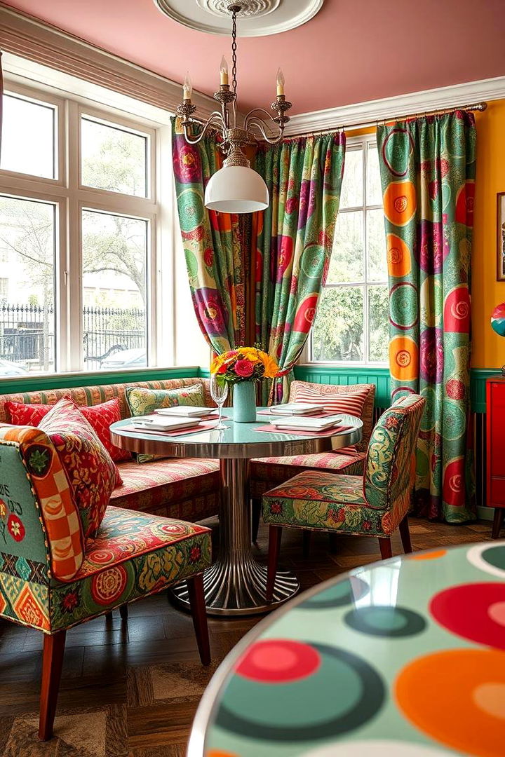 Funky Textile Choices - 22 70s Dining Room Design Ideas