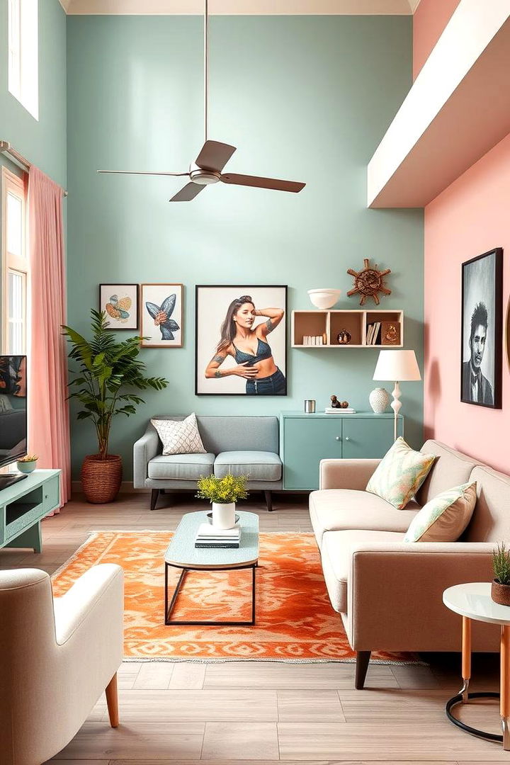 Fusion of Modern and Retro Tints - 22 Colorful Living Room Ideas