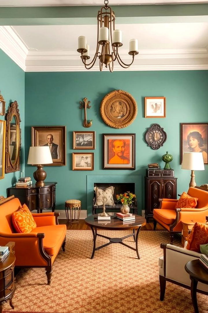 Fusion of Vintage and Modern Themes - 22 Teal and Orange Bedroom Ideas