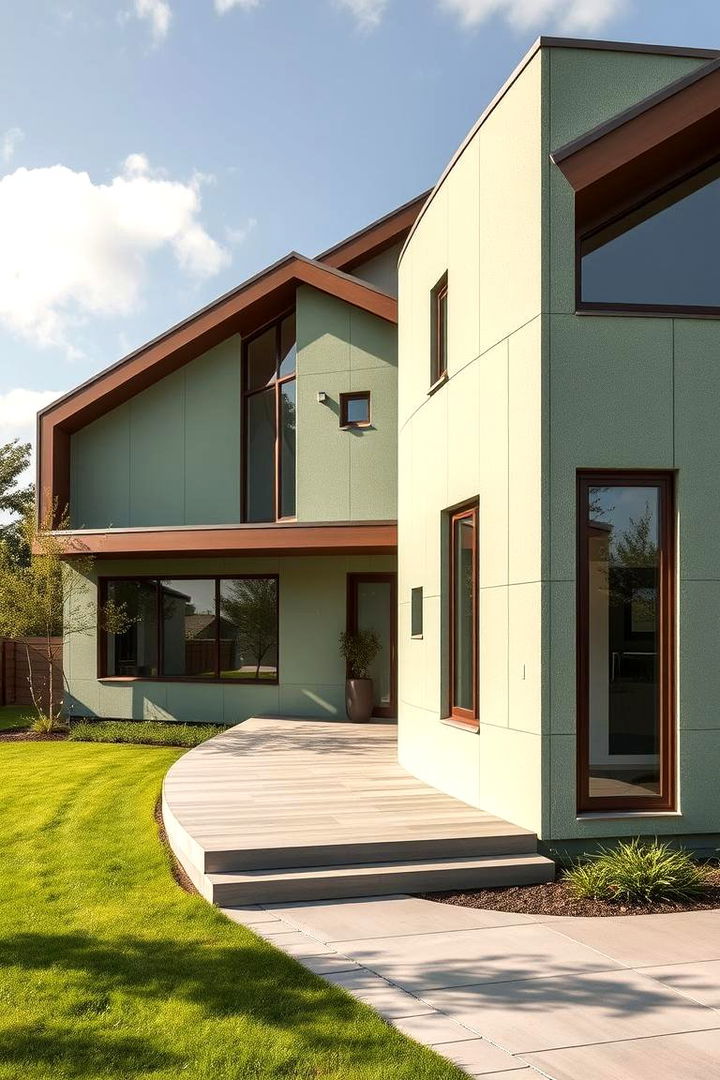 Future Trends Shaping Innovative Exteriors - 22 Sage Green House With Brown Trim Ideas