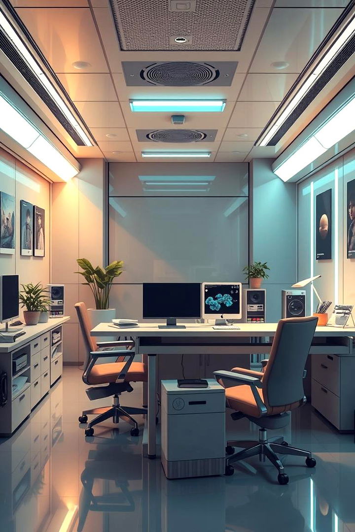 Futuristic Anime Inspired Work Space - 22 Anime Room Ideas