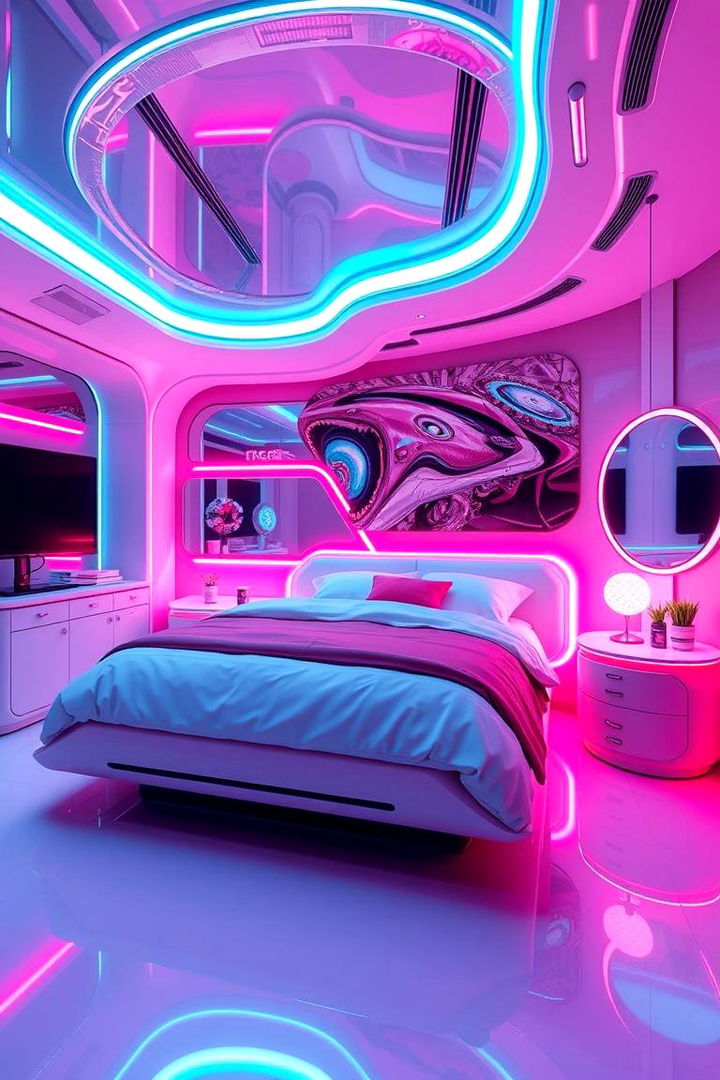 Futuristic Brights - 22 Colorful Bedroom Ideas