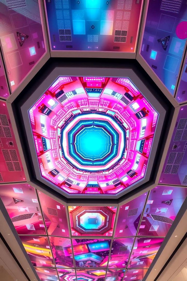 Futuristic Digital Prints - 22 Ceiling Wallpaper Ideas