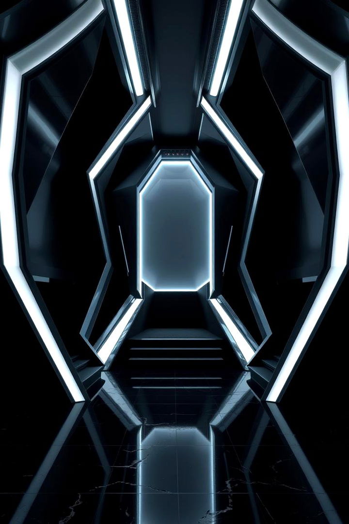 Futuristic Edge Design - 22 Black Room Ideas
