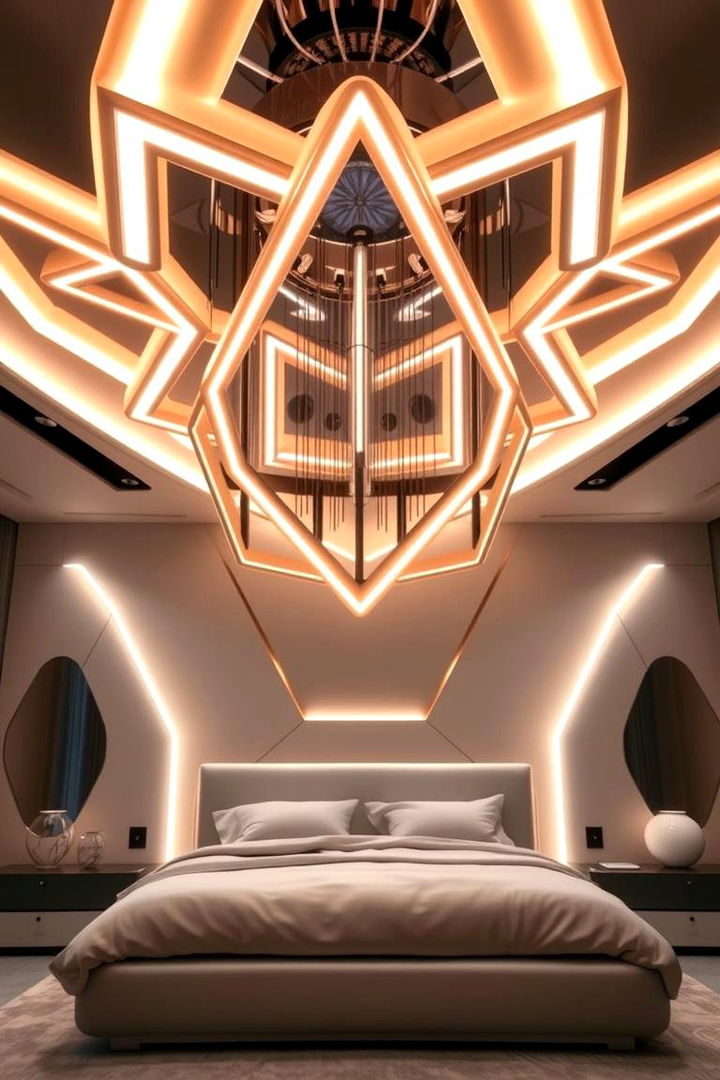 Futuristic Flair - 22 Bedroom Chandelier Ideas