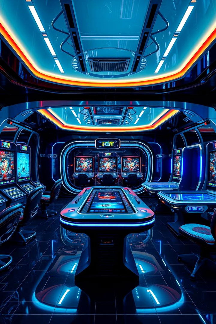 Futuristic Gloss and Texture - 22 Game Room Paint Ideas