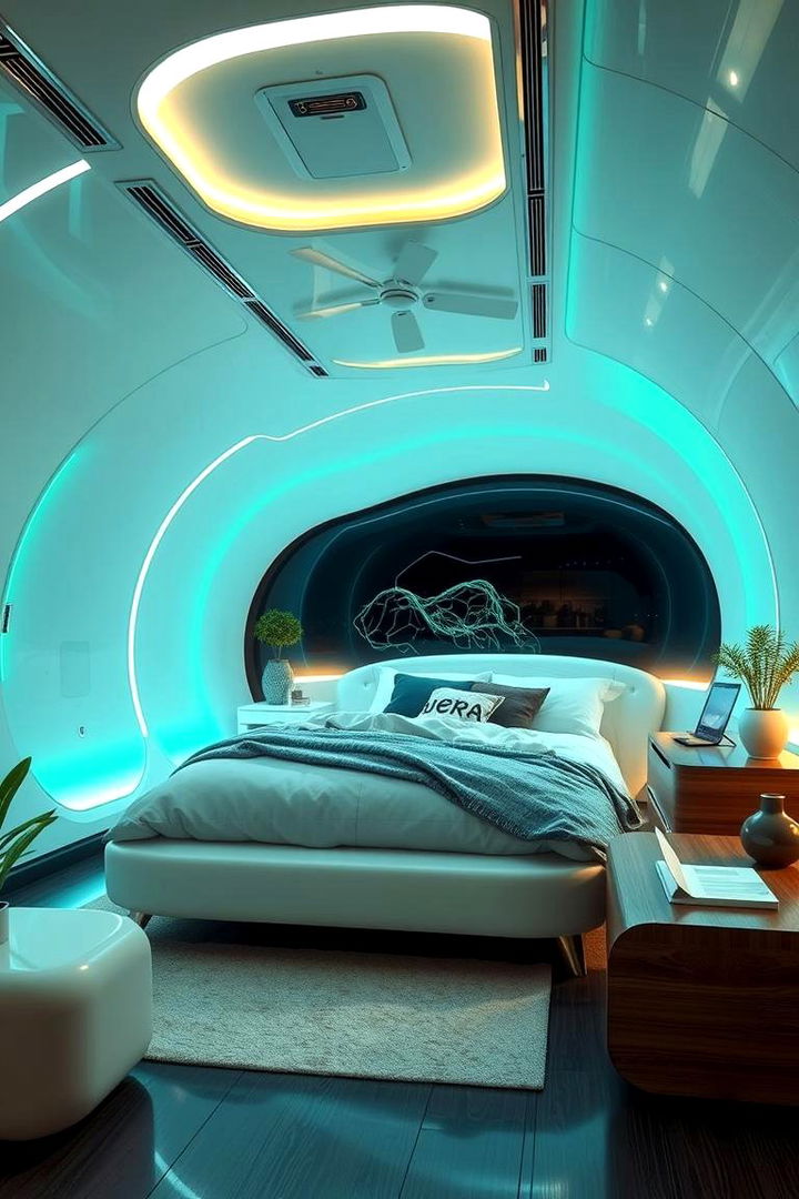 Futuristic Green Technology Integration - 22 Green Bedroom Ideas