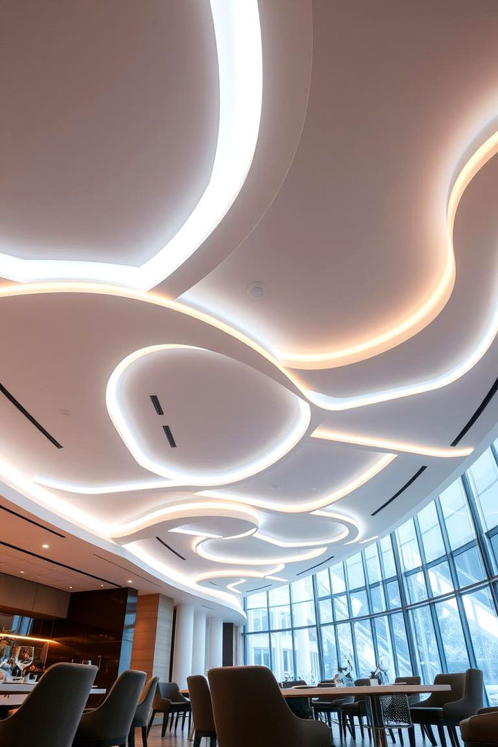 Futuristic Illumination - 22 Dining Room Ceiling Ideas