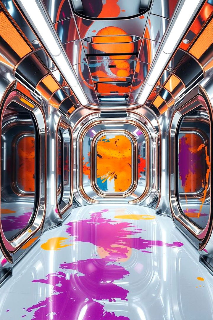Futuristic Metallic Accents - 22 Boys Room Paint Ideas