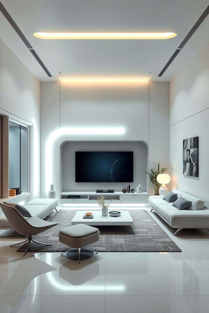 Futuristic Minimalism - 22 Korean Living Room Ideas