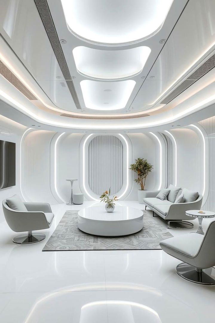 Futuristic Minimalism with Subtle Shades - 22 Sage Green and Grey Bedroom Ideas