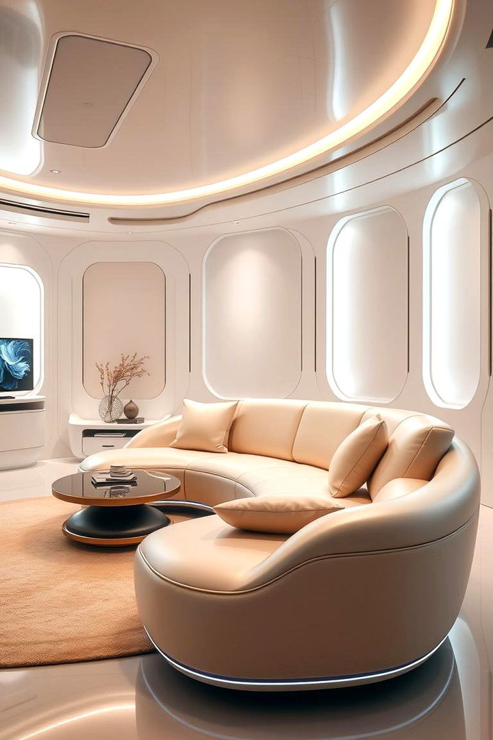 Futuristic Minimalism - 22 Cream Couch Living Room Ideas