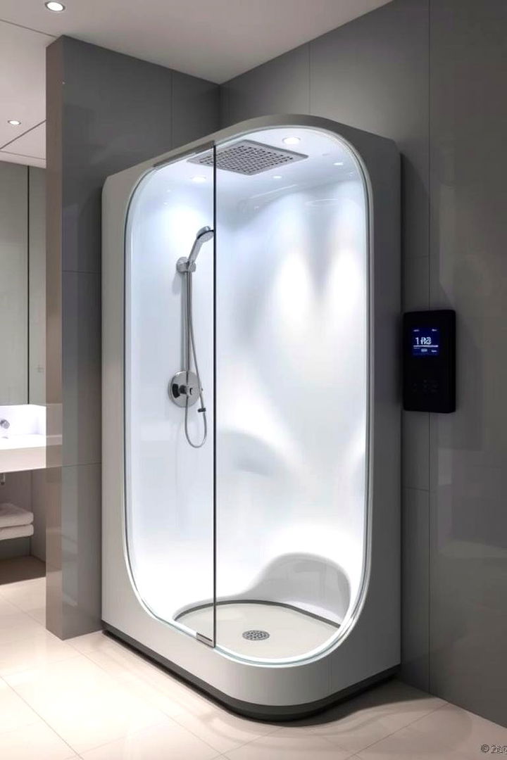 Futuristic Sleek Design - 22 Half-wall Shower Ideas