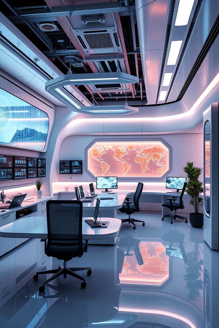 Futuristic Smart Office - 22 Man Cave Office Ideas