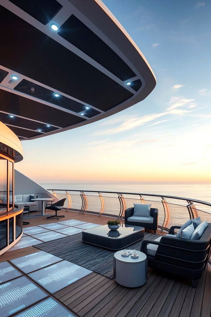 Futuristic Tech Integrated Deck - 22 2nd Floor Deck Ideas