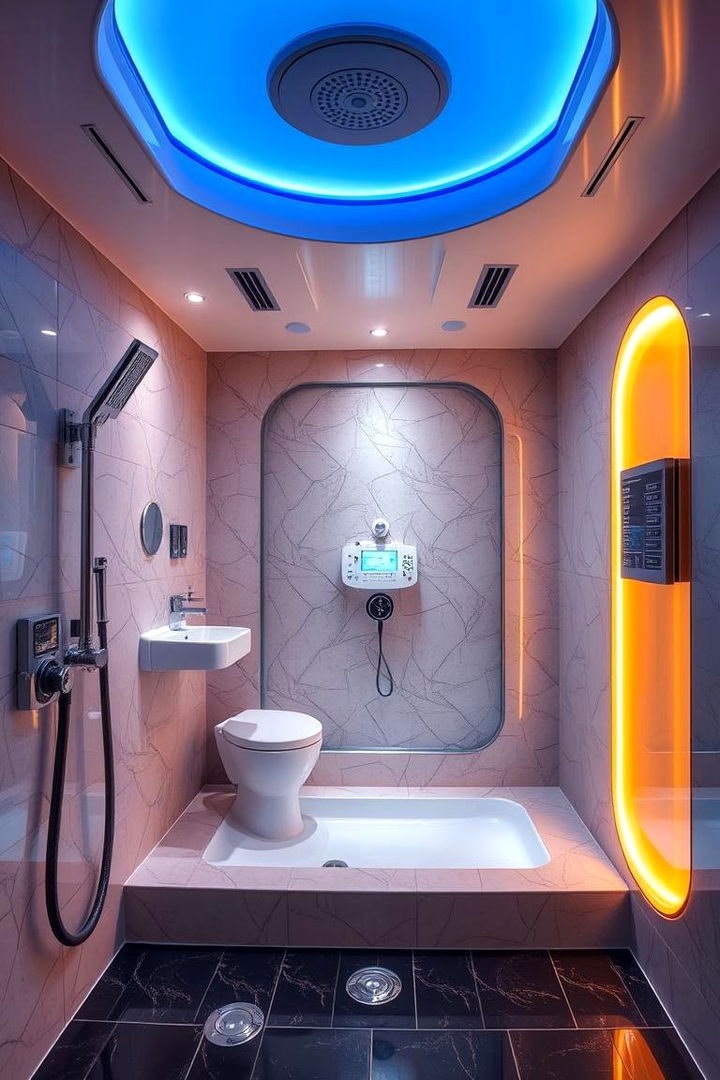 Futuristic Tech Integration - 22 Wet Room Ideas