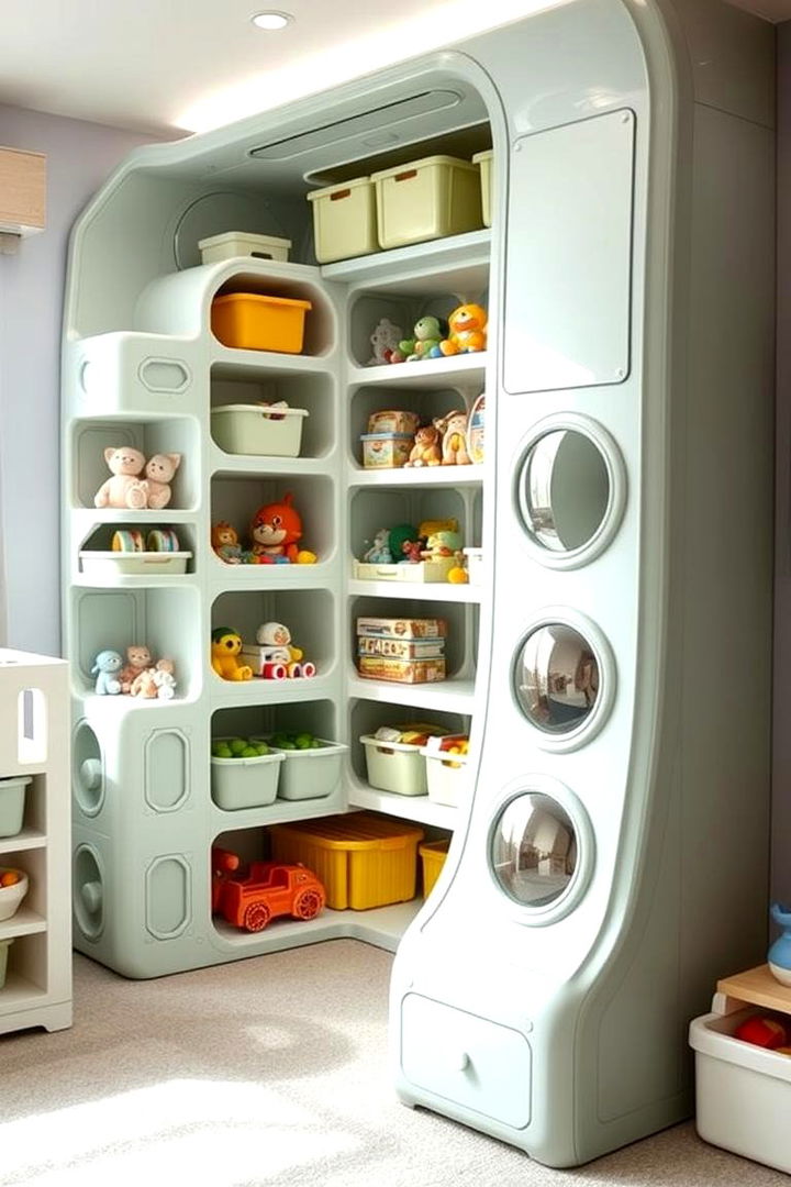Futuristic Toy Storage Solutions - 22 Space-themed Nursery Ideas