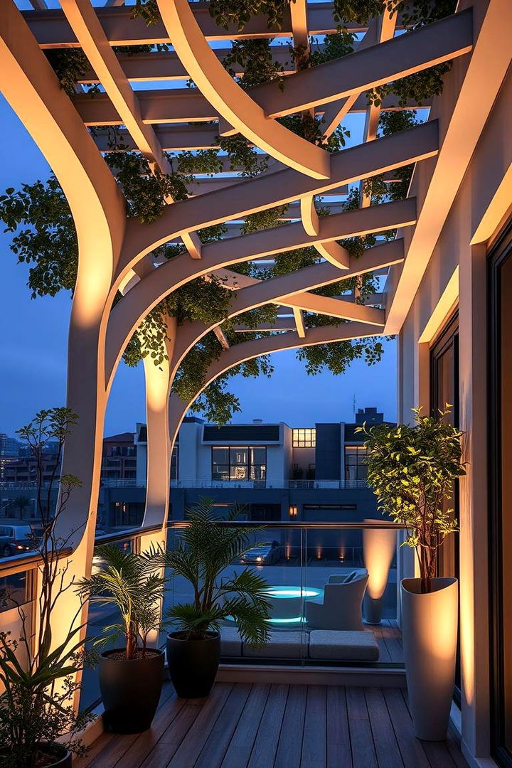 Futuristic Trellis Design - 22 Balcony Trellis Ideas
