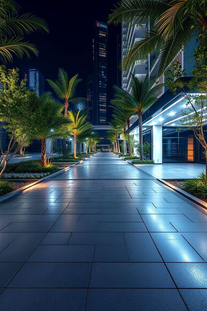 Futuristic Urban Oasis with Modern Flair - 22 Driveway Landscape Ideas