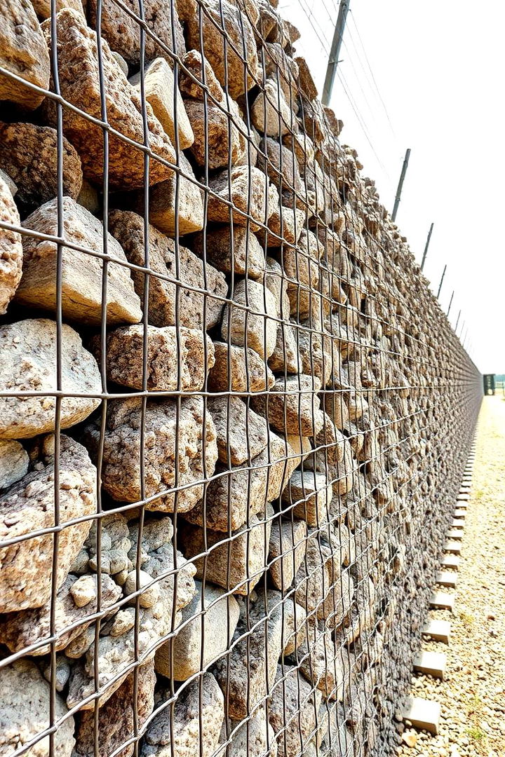Gabion Gravel Walls - 22 Inexpensive Retaining Wall Ideas