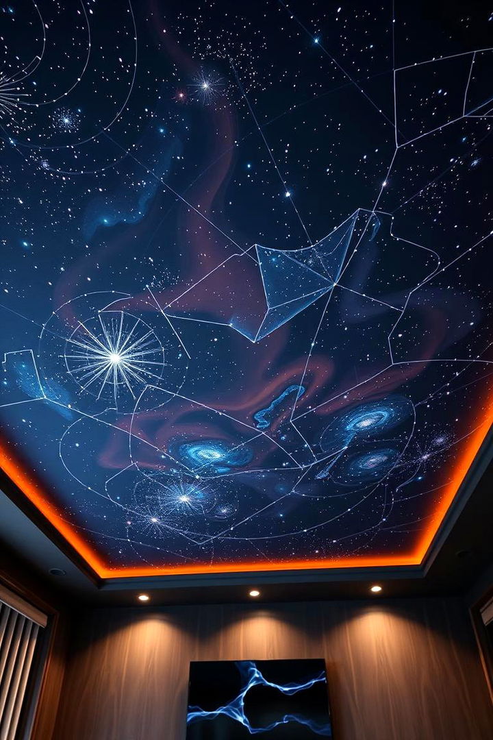 Galactic Map Ceiling Detail - 22 Star Wars Man Cave Ideas