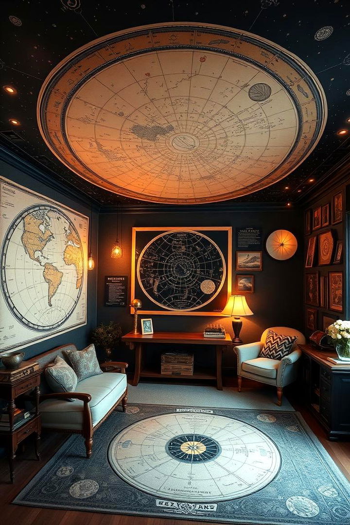 Galactic Map and Star Chart Display Area - 22 Star Wars Room Ideas