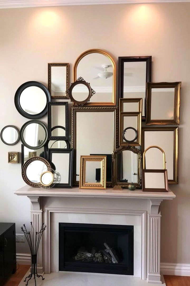 Gallery Style Accents - 22 Mirror Over Fireplace Ideas