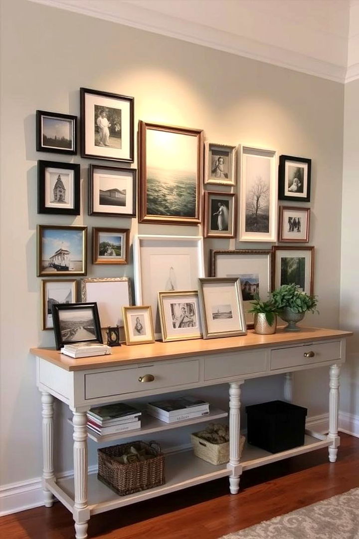 Gallery Wall Display - 22 Console Table Decor Ideas