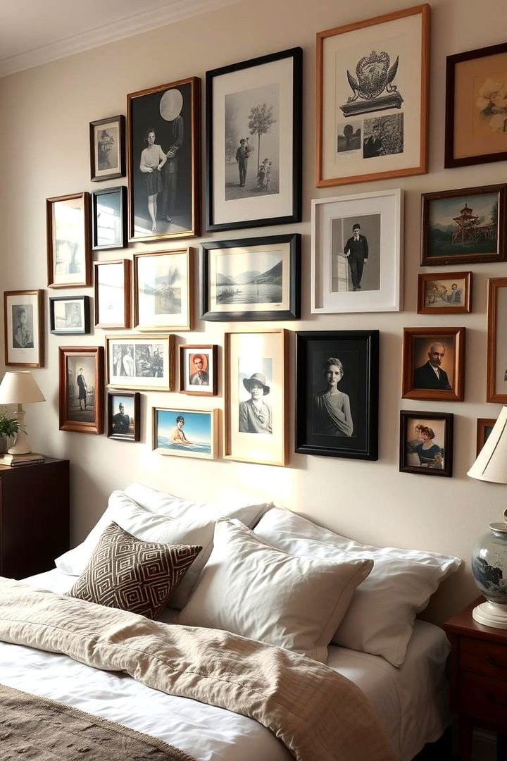 Gallery Wall Narratives with Personal Flair - 22 Hipster Bedroom Ideas