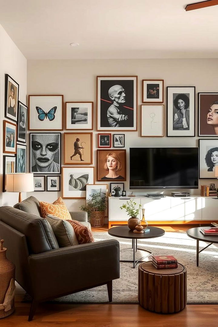 Gallery Wall Style Integration - 22 Tv Accent Wall Ideas