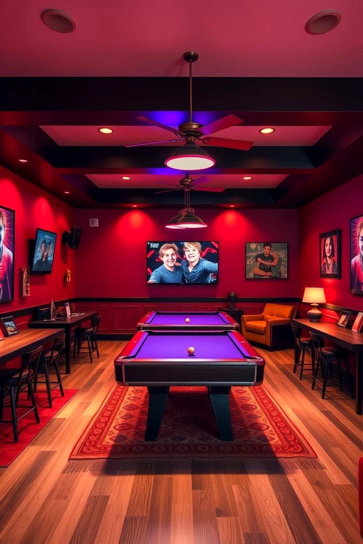 Game Room Energetic Warm Accents - 22 Warm Color Palettes for Every Room in the House