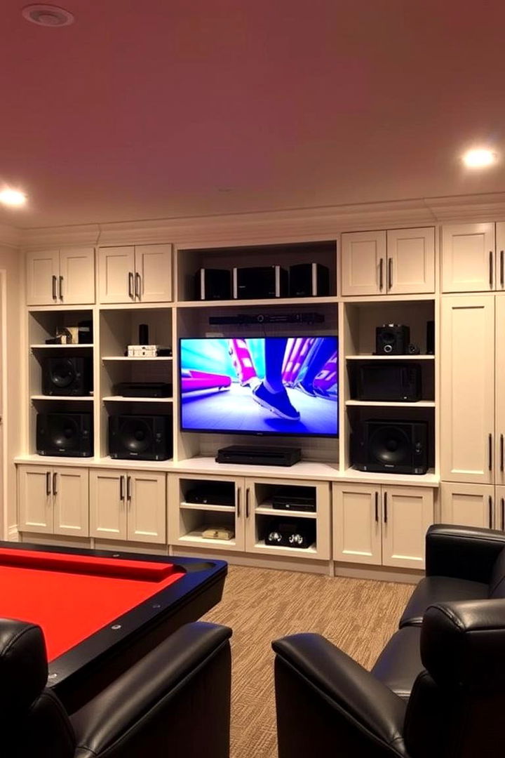 Game Room Entertainment Center - 22 Basement Furniture Ideas