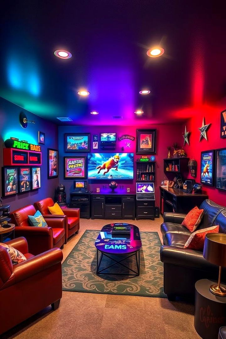 Game Themed Decor Extravaganza - 22 Basement Game Room Ideas