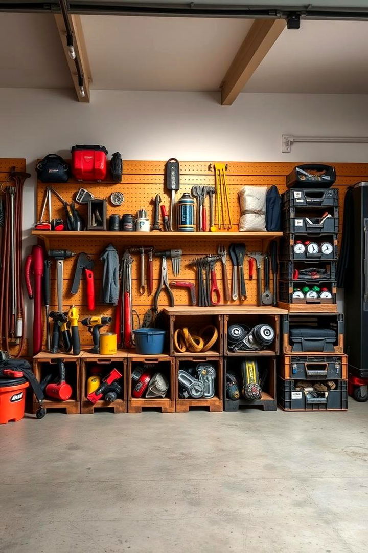 Garage Tool Organizer - 22 Milk Crate Storage Ideas