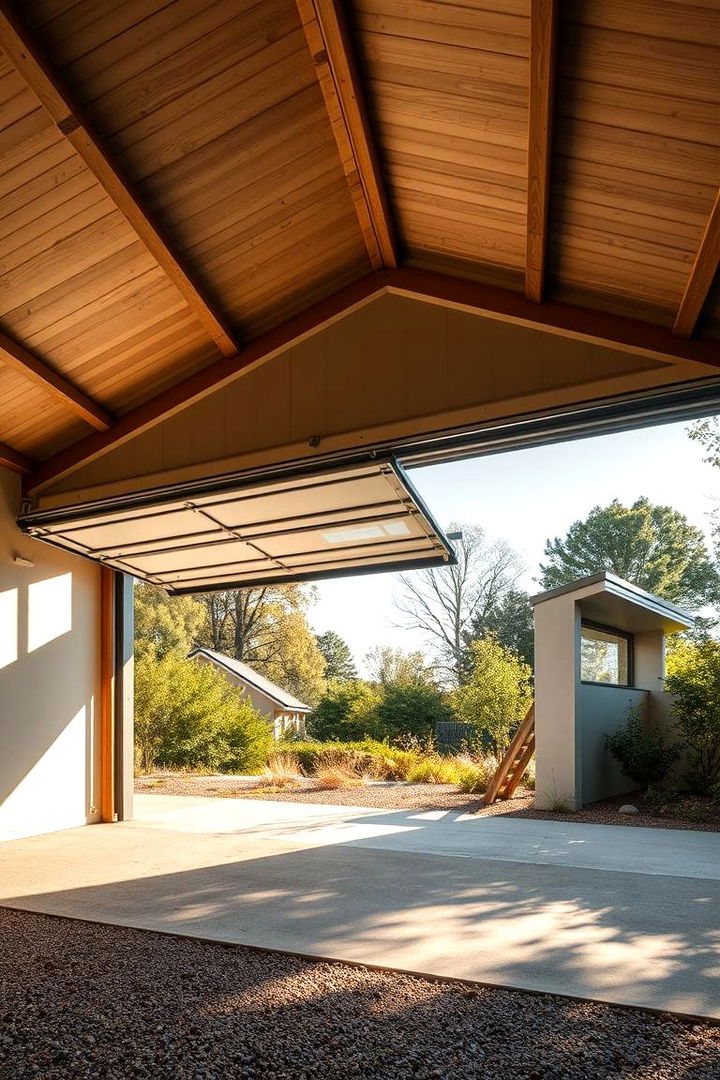 Garage with Open Air Concept - 22 Detached Garage Ideas