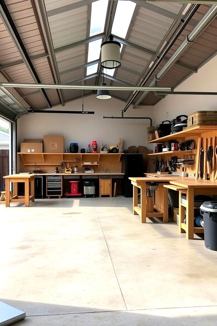 Garage with Outdoor Workshop - 22 Detached Garage Ideas
