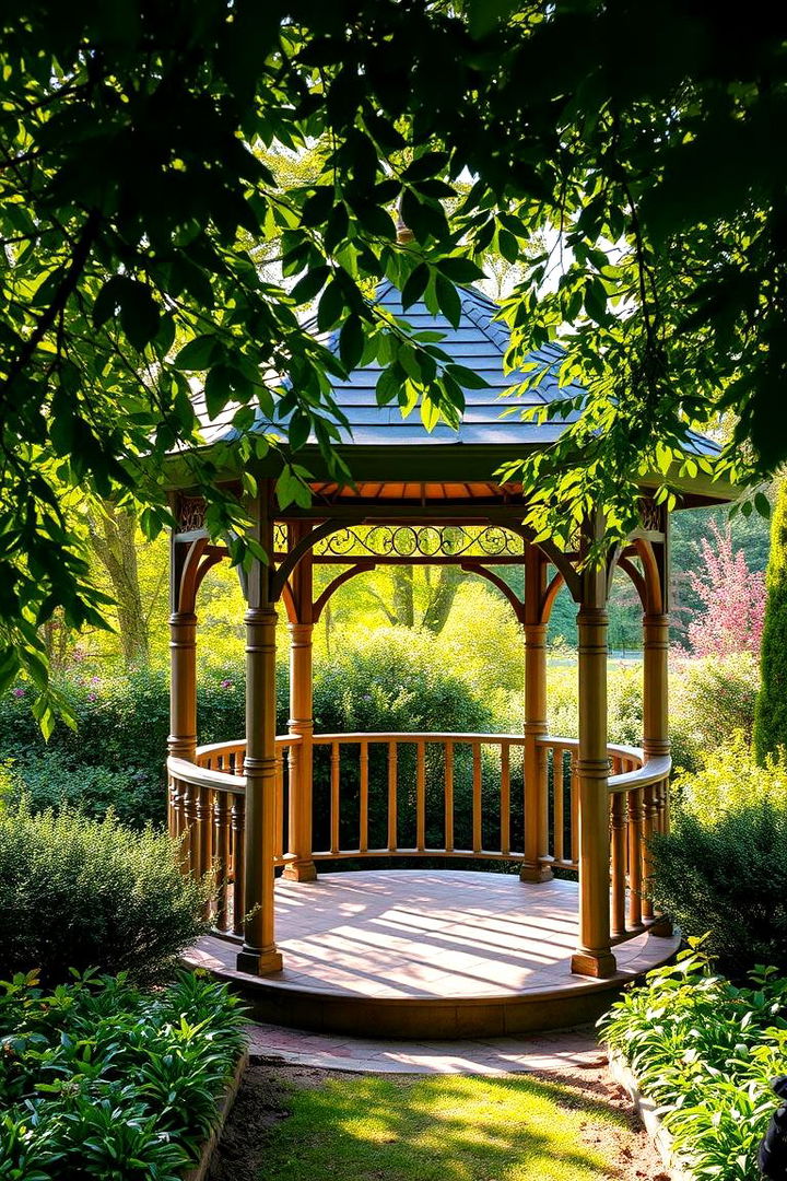 Garden Gazebo and Lush Greenery Embracing Architecture - 22 Cottagecore House Exterior Ideas
