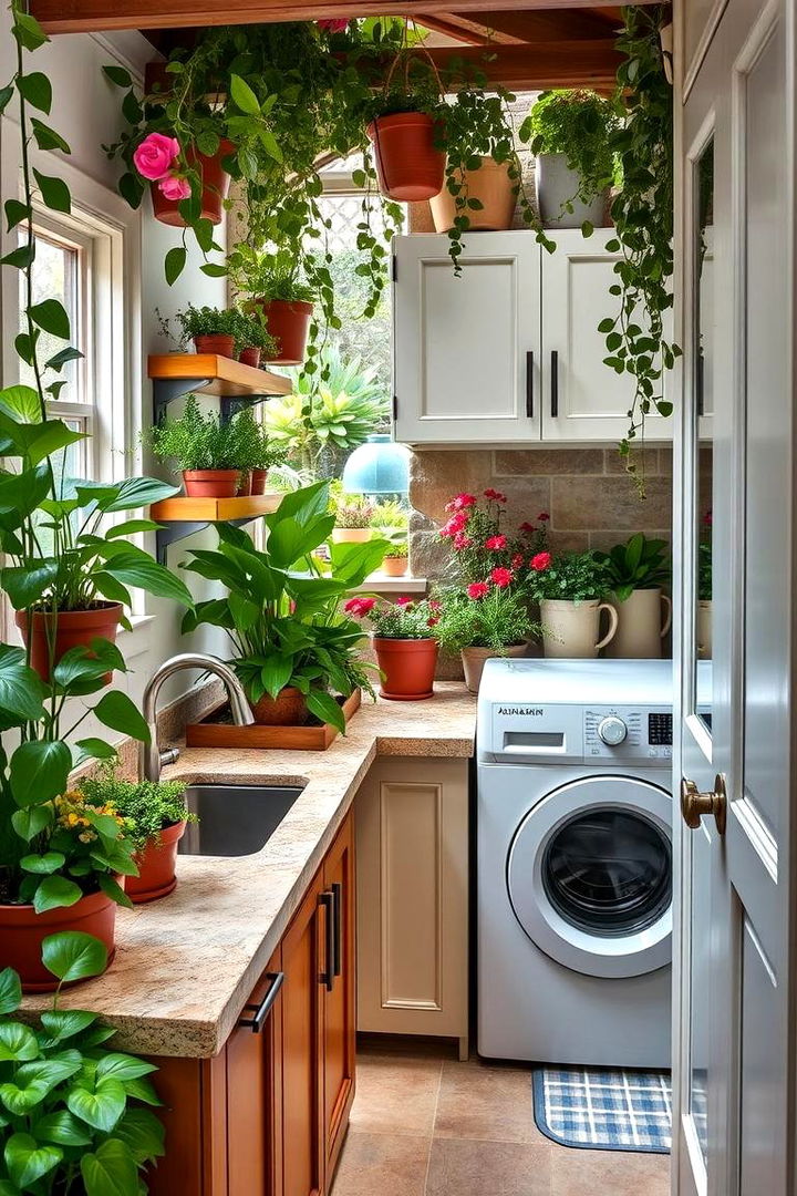 Garden Infused Laundry Nook - 22 Outdoor Laundry Area Design Ideas