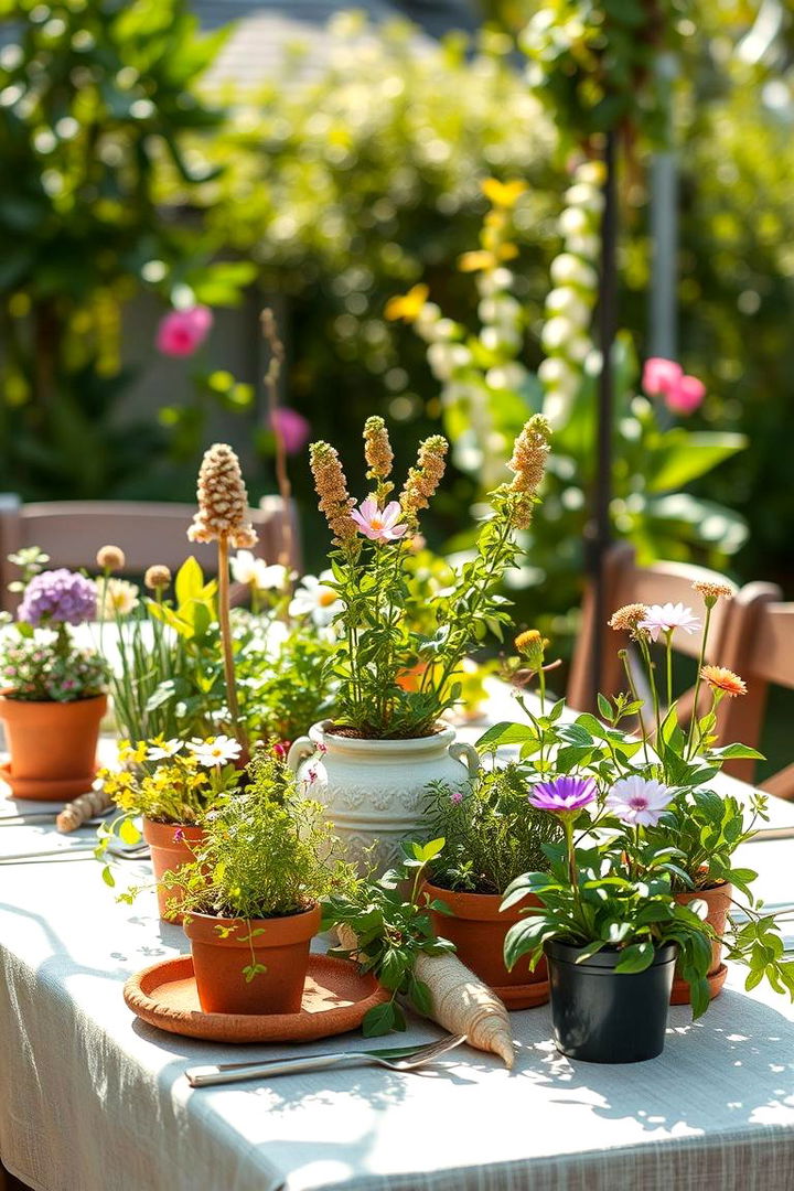 Garden Inspired Arrangements - 22 Wedding Table Decoration Ideas