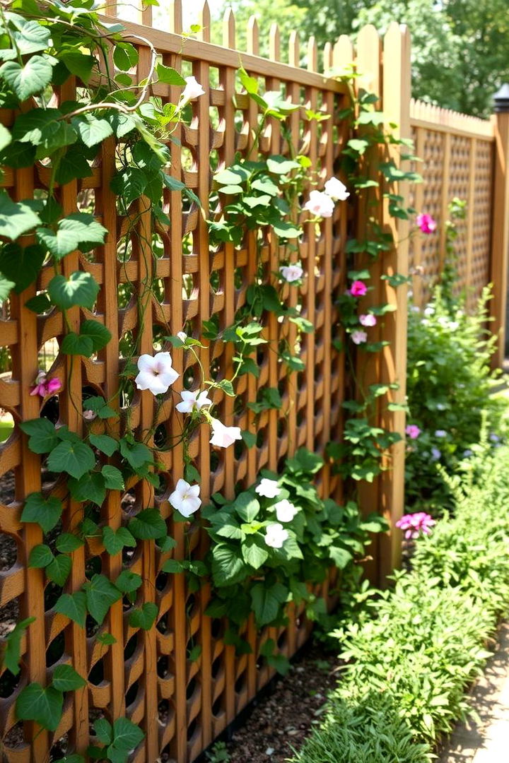 Garden Inspired Lattice Work - 22 Decorative Fence Ideas