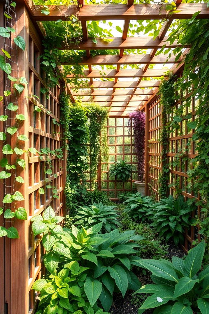 Garden Inspired Trellis Enclosure - 22 Hot Tub Enclosure Ideas
