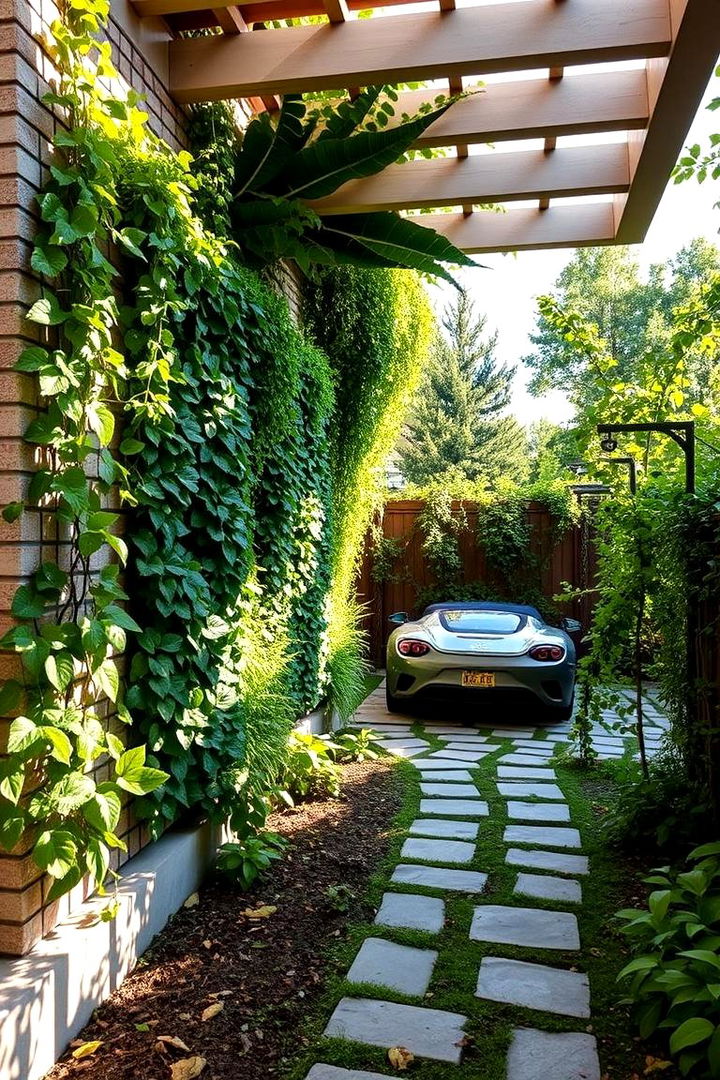 Garden Integrated Car Porch - 22 Car Porch Design Ideas
