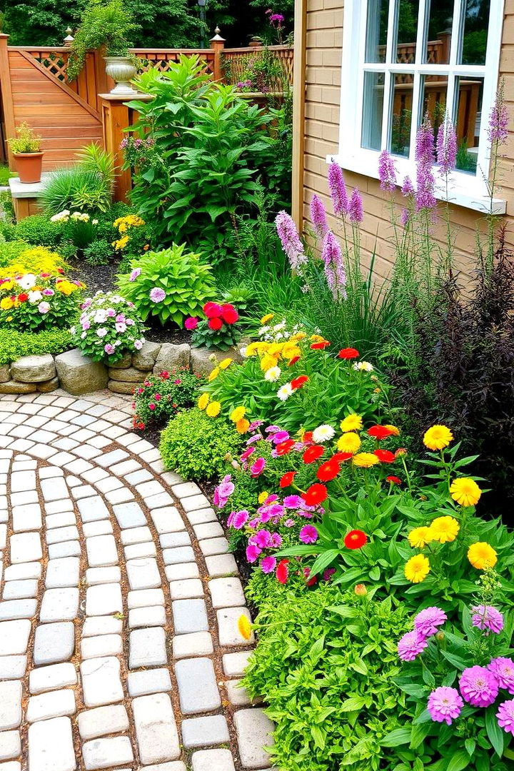 Garden Integrated Patio - 22 cobblestone patio ideas